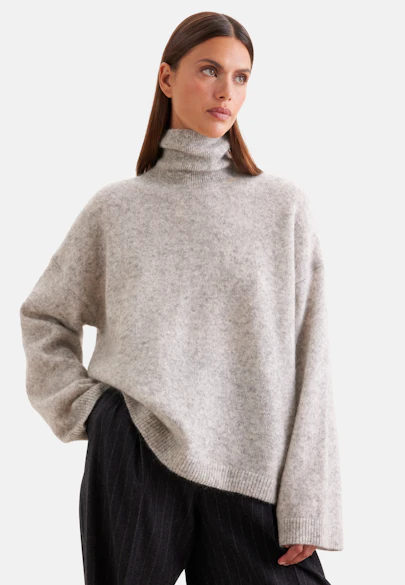 Pull à col roulé en laine et mohair oversize in Gris |  Seidensticker Onlineshop
