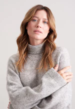 Pull à col roulé en laine et mohair oversize in Gris |  Seidensticker Onlineshop