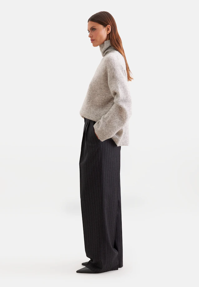 Oversized Rollkragenpullover aus Wolle und Mohair in Grau |  Seidensticker Onlineshop