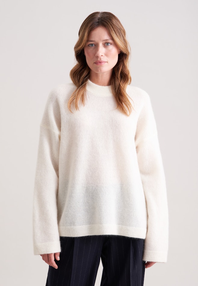 Oversized Pullover aus Wolle und Mohair in Ecru | Seidensticker Onlineshop