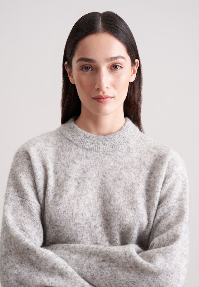 Oversized Pullover aus Wolle und Mohair in Grau |  Seidensticker Onlineshop