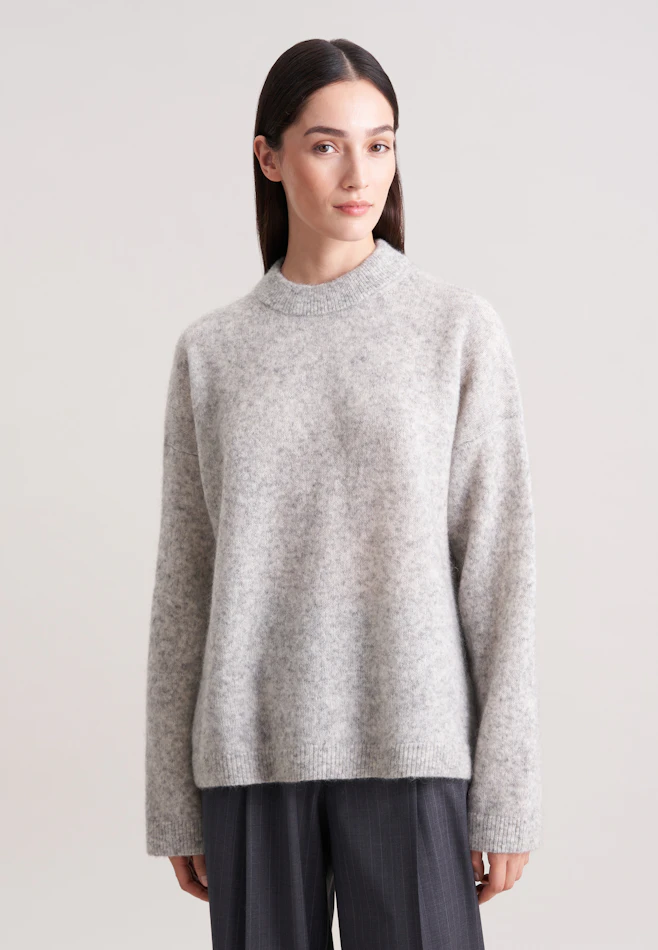 Oversized Pullover aus Wolle und Mohair in Grau | Seidensticker Onlineshop