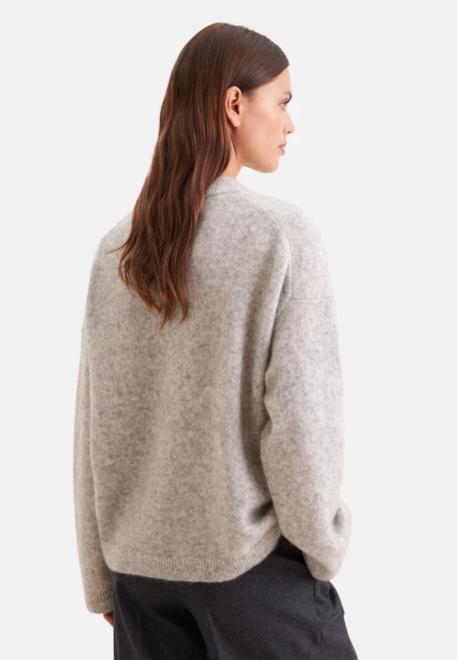 Pull oversize en laine et mohair dans Gris | Boutique en ligne Seidensticker