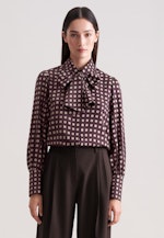 Bluse mit abnehmbarer Schluppe in Braun |  Seidensticker Onlineshop