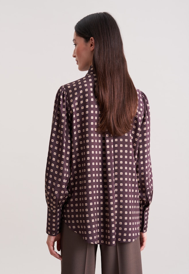 Bluse mit abnehmbarer Schluppe in Braun | Seidensticker Onlineshop