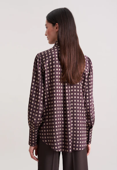 Bluse mit abnehmbarer Schluppe in Braun |  Seidensticker Onlineshop