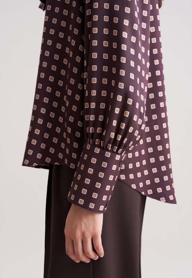 Bluse mit abnehmbarer Schluppe in Braun |  Seidensticker Onlineshop