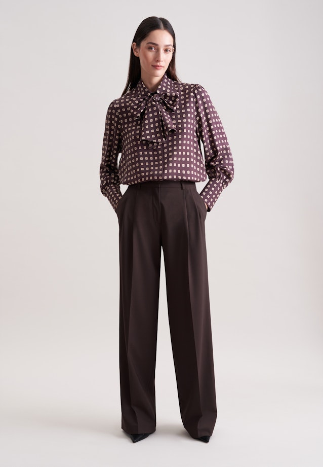 Bluse mit abnehmbarer Schluppe in Braun |  Seidensticker Onlineshop