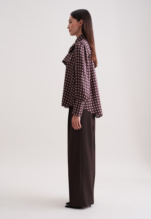 Bluse mit abnehmbarer Schluppe in Braun |  Seidensticker Onlineshop