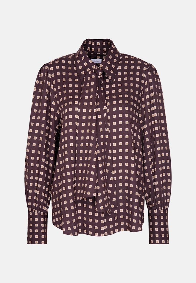 Bluse mit abnehmbarer Schluppe in Braun | Seidensticker Onlineshop