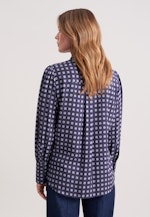 Bluse mit abnehmbarer Schluppe in Dunkelblau |  Seidensticker Onlineshop