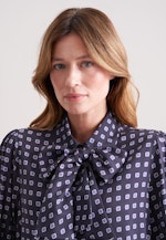 Bluse mit abnehmbarer Schluppe in Dunkelblau |  Seidensticker Onlineshop