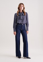 Bluse mit abnehmbarer Schluppe in Dunkelblau |  Seidensticker Onlineshop