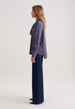 Bluse mit abnehmbarer Schluppe in Dunkelblau |  Seidensticker Onlineshop