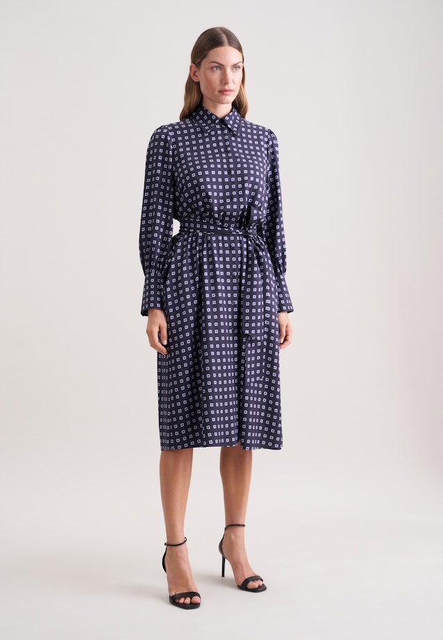 Midikleid mit Gürtel in Dunkelblau |  Seidensticker Onlineshop