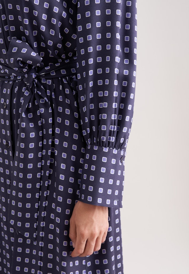 Midikleid mit Gürtel in Dunkelblau |  Seidensticker Onlineshop