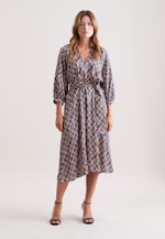 Satiniertes Kleid mit Volumenärmel in Beige |  Seidensticker Onlineshop