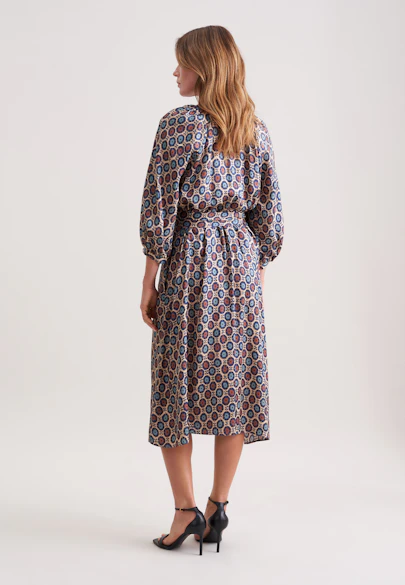 Robe en satin avec manches de volume in Beige |  Seidensticker Onlineshop