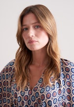 Satiniertes Kleid mit Volumenärmel in Beige |  Seidensticker Onlineshop