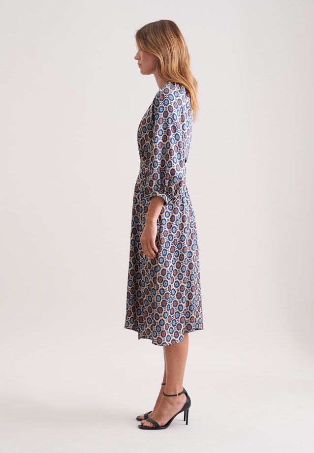 Satiniertes Kleid mit Volumenärmel in Beige |  Seidensticker Onlineshop