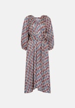 Satiniertes Kleid mit Volumenärmel in Beige |  Seidensticker Onlineshop