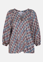 Satinierte Bluse mit Volumenärmel in Beige |  Seidensticker Onlineshop