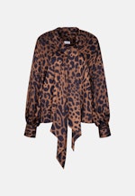 Satinierte Bluse mit Schleifendetail in Beige |  Seidensticker Onlineshop