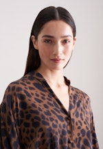 Satiniertes Kleid mit voluminösen Ärmeln in Beige |  Seidensticker Onlineshop