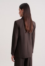 Zweireihiger Blazer mit Pattentaschen aus einer Wollmischung in Braun |  Seidensticker Onlineshop