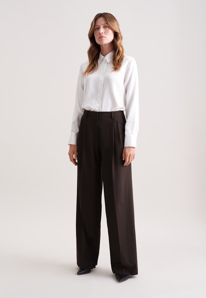 Bundfaltenhose aus Wollmischung
