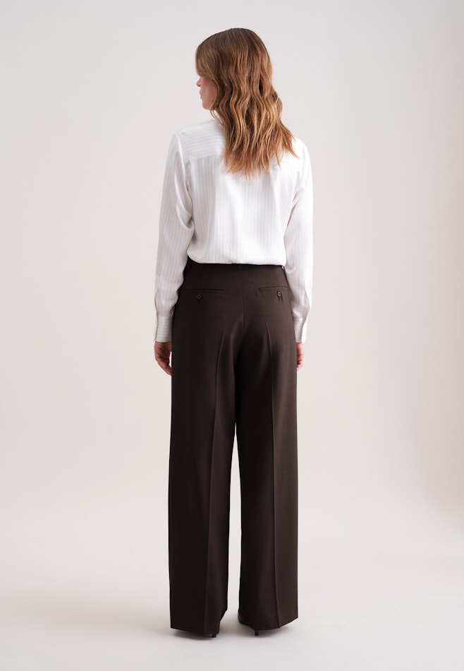 Bundfaltenhose aus Wollmischung in Braun | Seidensticker Onlineshop