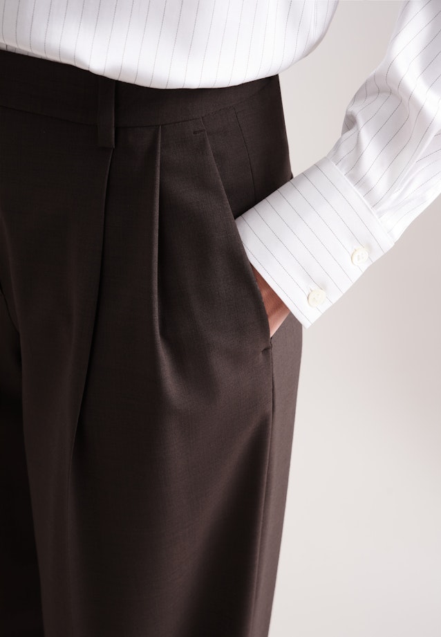 Bundfaltenhose aus Wollmischung in Braun |  Seidensticker Onlineshop