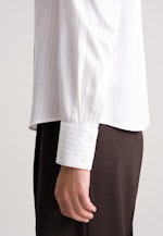 Satinierte Bluse mit Nadelstreifen in Weiß |  Seidensticker Onlineshop