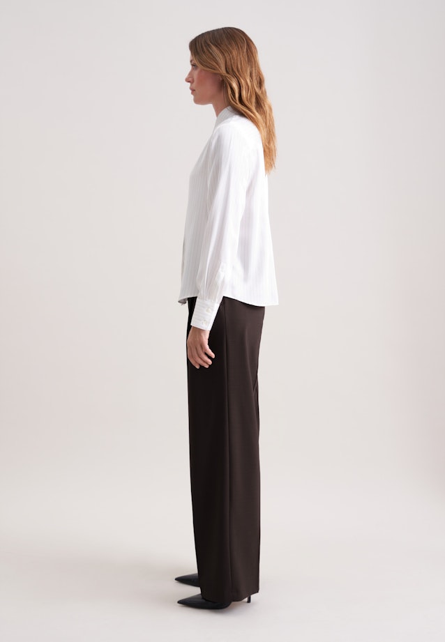 Satinierte Bluse mit Nadelstreifen in Weiß |  Seidensticker Onlineshop