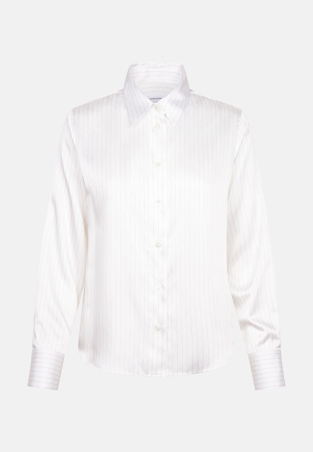 Satinierte Bluse mit Nadelstreifen in Weiß |  Seidensticker Onlineshop