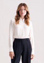 Fließende Hemdbluse aus Chiffon in Ecru |  Seidensticker Onlineshop