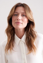 Fließende Hemdbluse aus Chiffon in Ecru |  Seidensticker Onlineshop