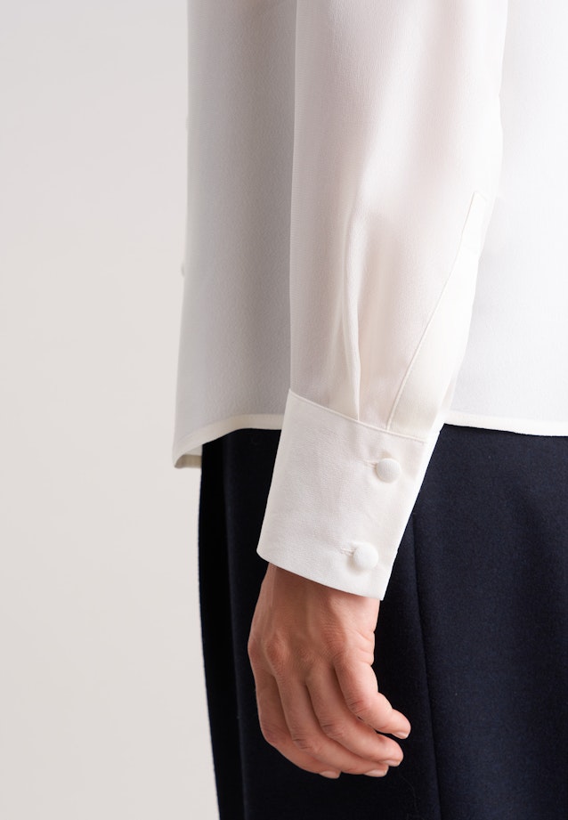 Fließende Hemdbluse aus Chiffon in Ecru |  Seidensticker Onlineshop