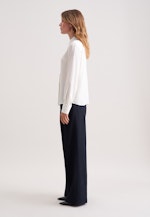 Fließende Hemdbluse aus Chiffon in Ecru |  Seidensticker Onlineshop