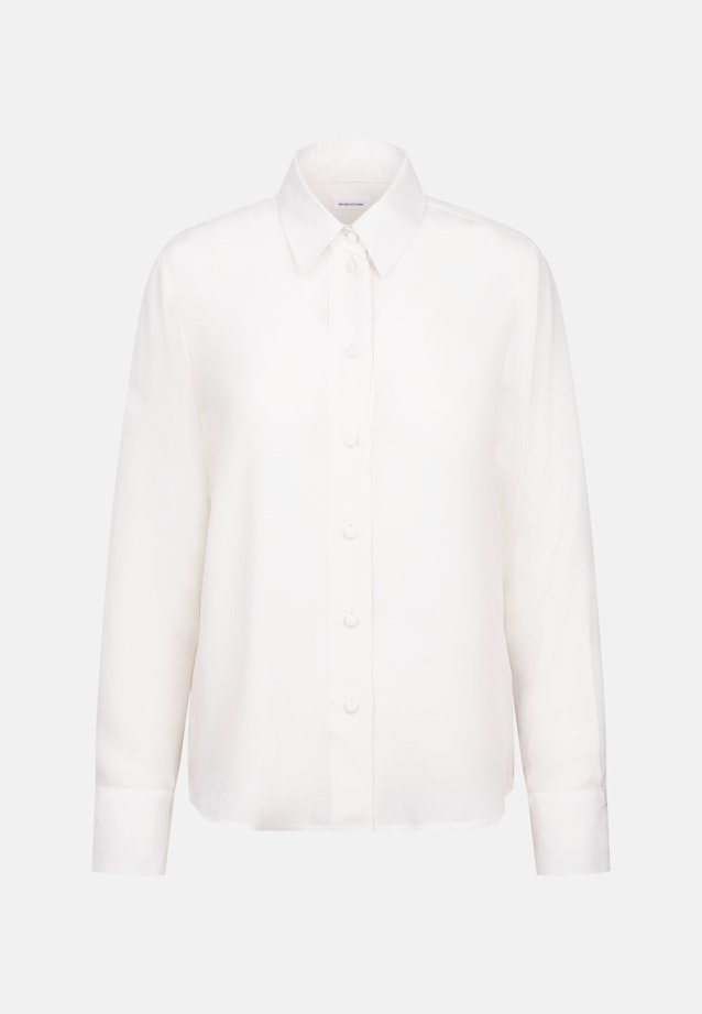 Fließende Hemdbluse aus Chiffon in Ecru |  Seidensticker Onlineshop