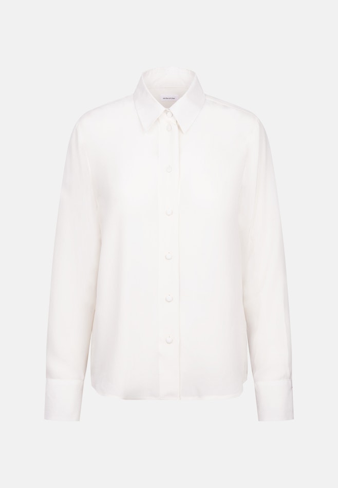 Fließende Hemdbluse aus Chiffon in Ecru | Seidensticker Onlineshop