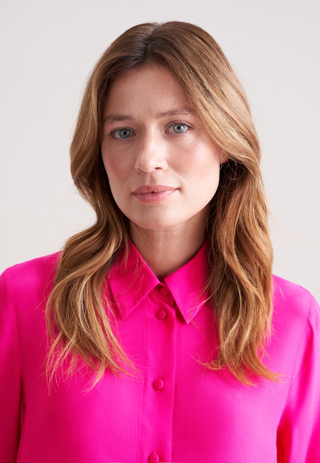 Fließende Hemdbluse aus Chiffon in Rosa |  Seidensticker Onlineshop