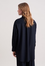 Oversized Hemdbluse aus Flanell in Dunkelblau |  Seidensticker Onlineshop