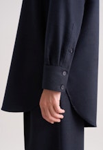 Oversized Hemdbluse aus Flanell in Dunkelblau |  Seidensticker Onlineshop