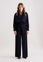 Oversized Hemdbluse aus Flanell in Dunkelblau |  Seidensticker Onlineshop