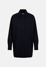 Oversized Hemdbluse aus Flanell in Dunkelblau |  Seidensticker Onlineshop