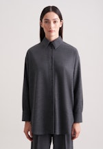 Oversized Hemdbluse aus Flanell in Grau |  Seidensticker Onlineshop