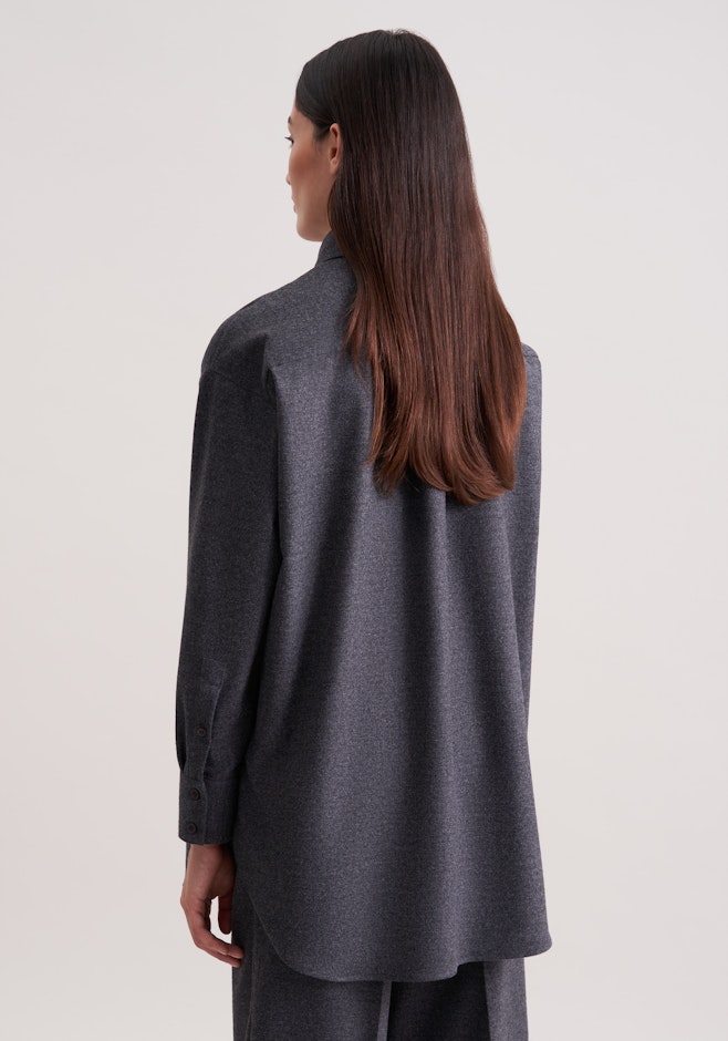 Chemisier en flanelle oversize dans Gris | Boutique en ligne Seidensticker