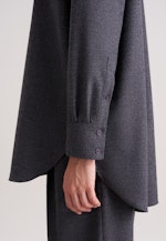 Oversized Hemdbluse aus Flanell in Grau |  Seidensticker Onlineshop