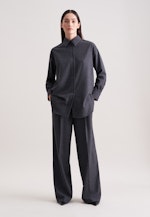 Oversized Hemdbluse aus Flanell in Grau |  Seidensticker Onlineshop